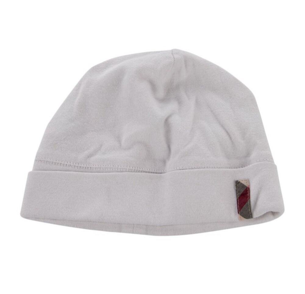 Burberry White Nova Check Hat Cap Beanie Baby Infant EUC